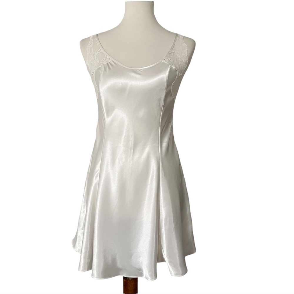 Victoria's Secret White Satin Chemise
